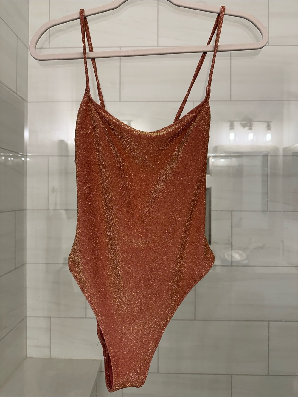 H&M Copper Metallic Shimmer Top